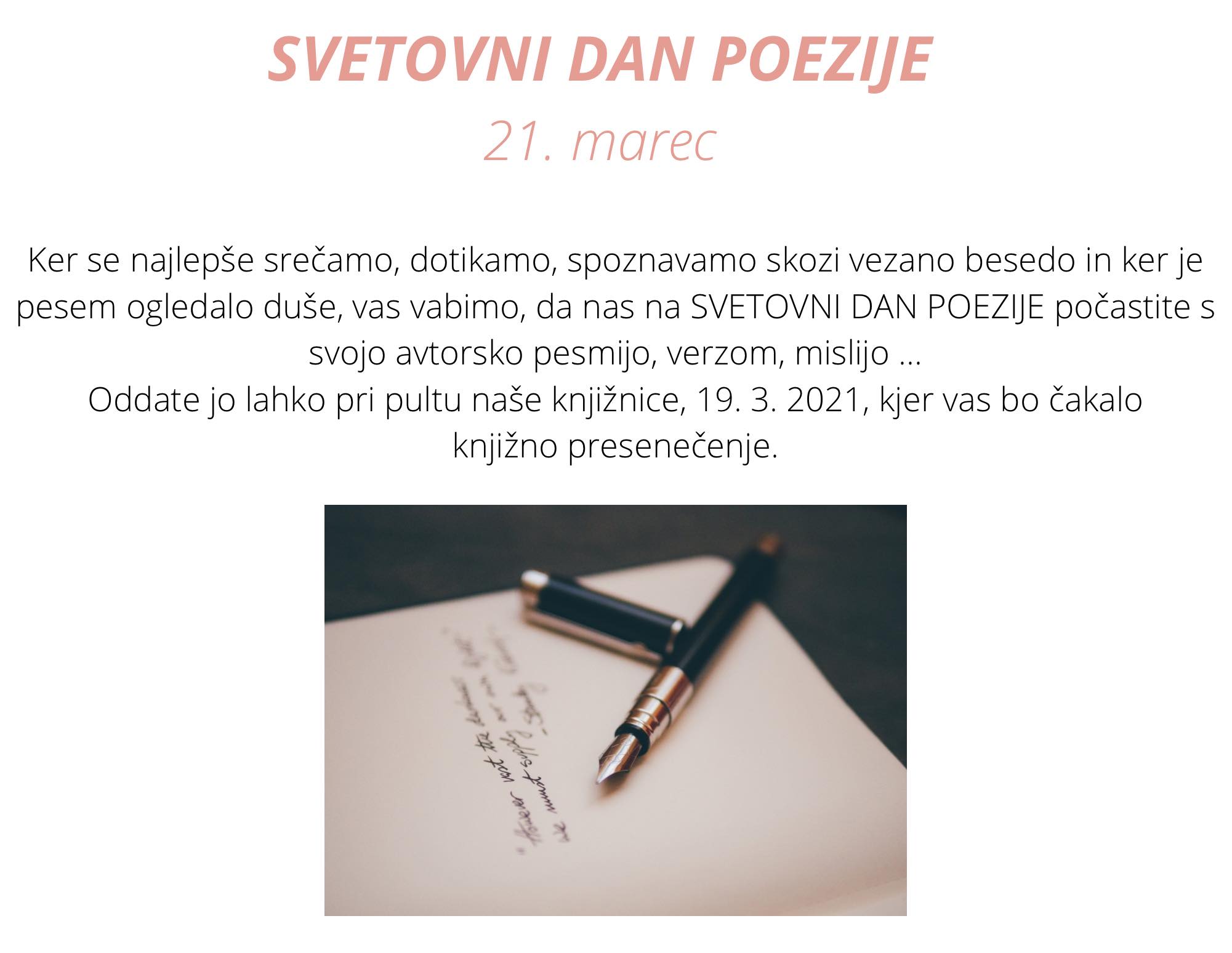 svetovni dan poezije